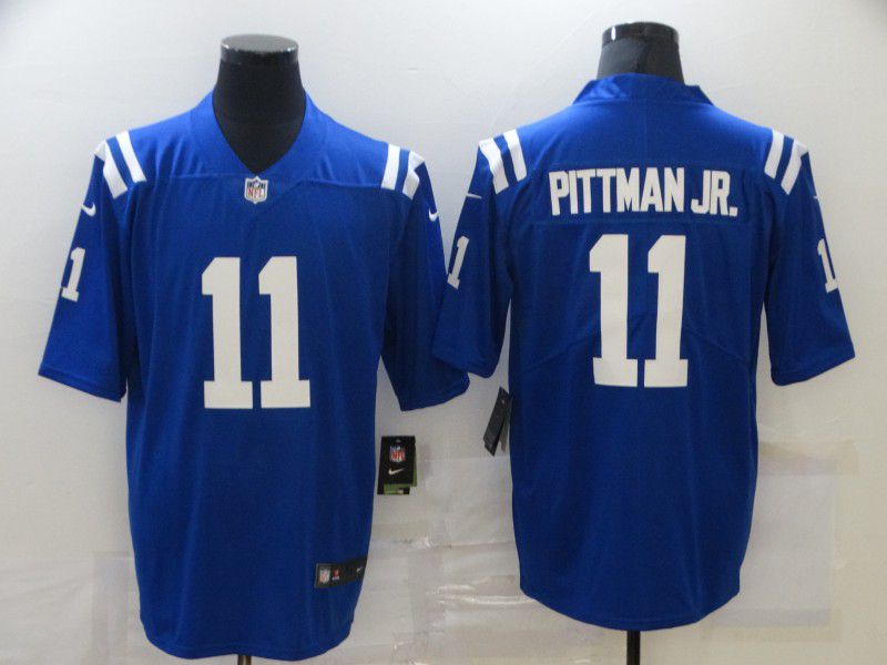Men Indianapolis Colts #11 Pittman jr Blue Nike Limited Vapor Untouchable NFL Jerseys